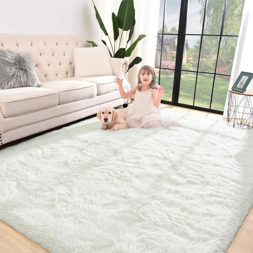 Gradient Plush Rug: Soft, Insulating, Non-Slip Mat for Bedroom, Living Room, or Bay Window.