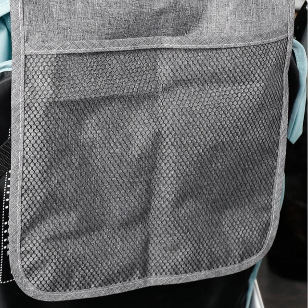 2Pcs Double Pockets Carriage Pram Storage Bag Hanging Bag Trolley Net Bag Mommy Organizers  Bottle