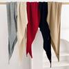 100% Wool Big Size Women Knitted Triangle Scarf Winter Thicken Warm Solid Color Designer Shawls Neckerchief Luxury Wrap Bufanda