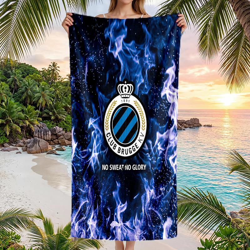 Club Brugge FC Stampa Asciugamano da Spiaggia Quick Dry Microfibra Assorbente Portatile da Viaggio Asciugamano da Nuoto