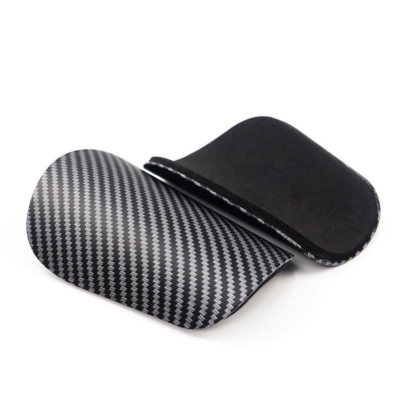 Carbon Pattern Football Shin Guards for Kids & Adults - Imitation Carbon Fiber, Mini Insert Type