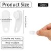 50 Pcs Plastic Curtain Hooks Curtain Roller Curtain Track Gliders White Traverse Rod Slides Curtain Track Glider Hooks Cross-bar Slide Rail
