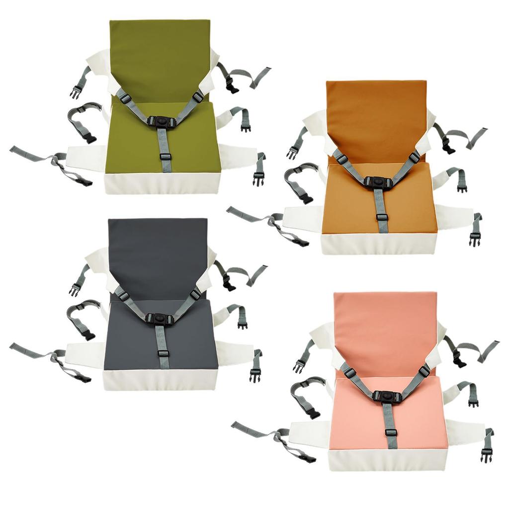 Kids Booster Seat Cushion Adjustable Seat Belts Soft High Chair Seat Cushion for Dining Room Traveling Home Use Indoor Outdoor