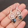 Natural Labradorite Gemstone 925 Sterling Silver Handmade Jewelry Earrings 2.00" EE-32-30