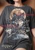 Wolf Tierliebhaber Vollmond Comfort Colors® T-Shirt, Tierwelt Natur Nachthimmel Vintage Bootleg Retro 90er Grafik Y2K T-Shirt