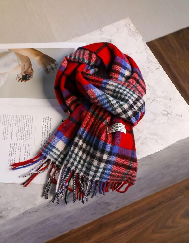 2025 Unisex 100% Wool Scarf: Versatile and Warm for Autumn & Winter
