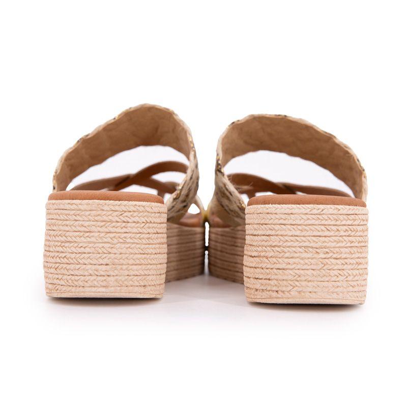 Sandales tressées platine compensées Femme CARLA TORTOSA
