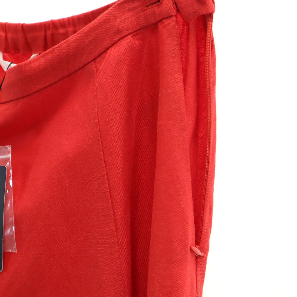 URBAN RESEARCH DOORS Unused Linen Blend Mimole Length Flare Skirt ONE Red Women Used