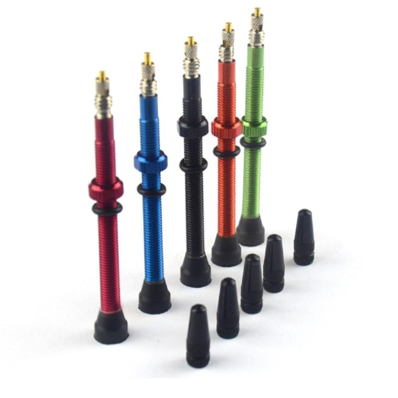 Tubeless Cycling Air Nozzles for Tire Service Tasks, Tubeless Tire Nozzle Cap Pair with Sealing Base and Compacts Tool Included