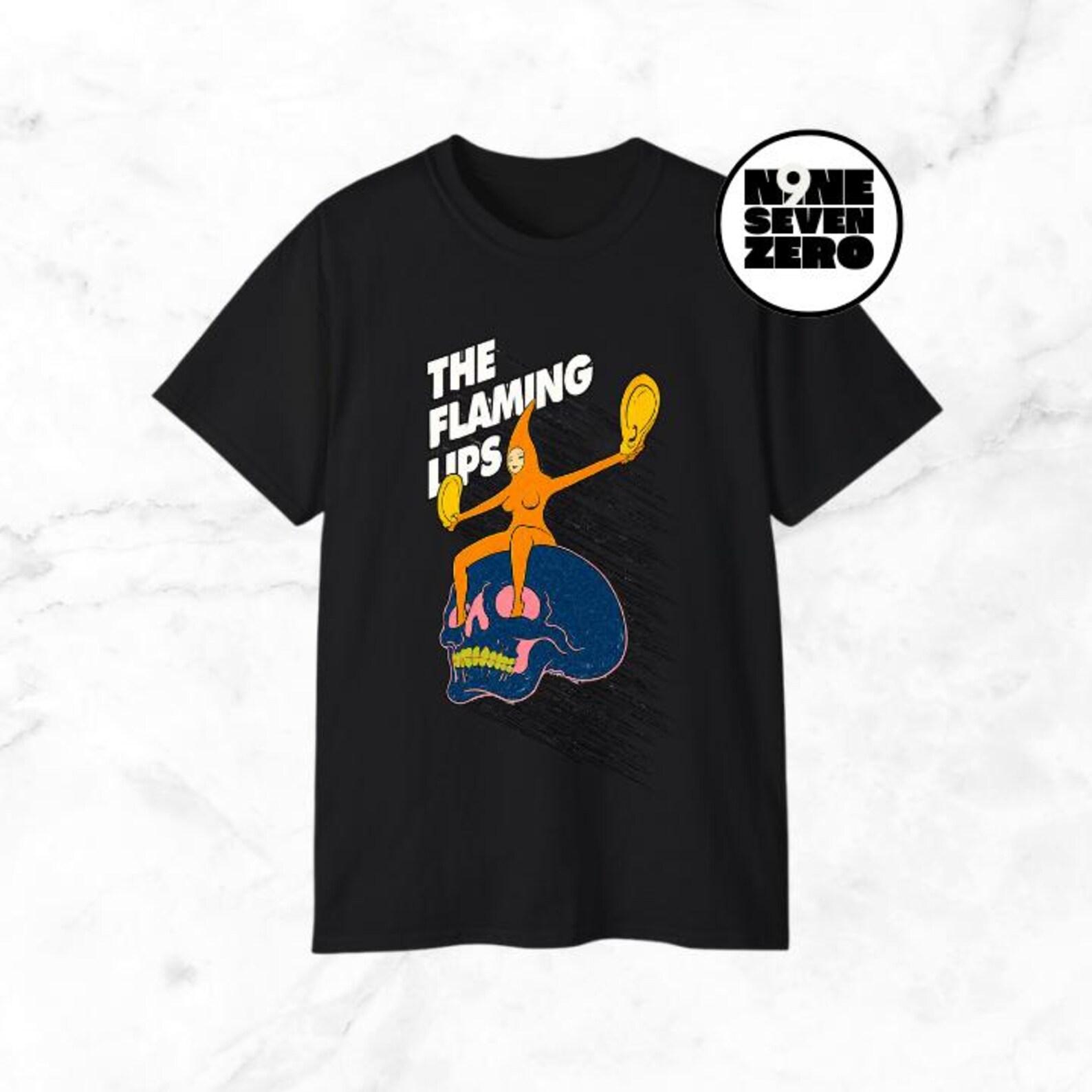 The Flaming Lips Skull Rider Black Gildan 5000 T-Shirt: 100% US Cotton 4XL