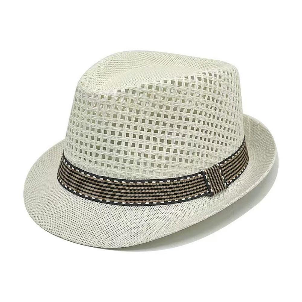 

Breathable Woven Straw Hat Lightweight Vacation Beach Cap Elegant Men Panama Hat Performances