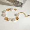 Stainless Steel Bracelet Vintage Bracelet Glass Coin Pearl Disc Bracelet Fashion Women Wrist Jewelry for Any Occasion