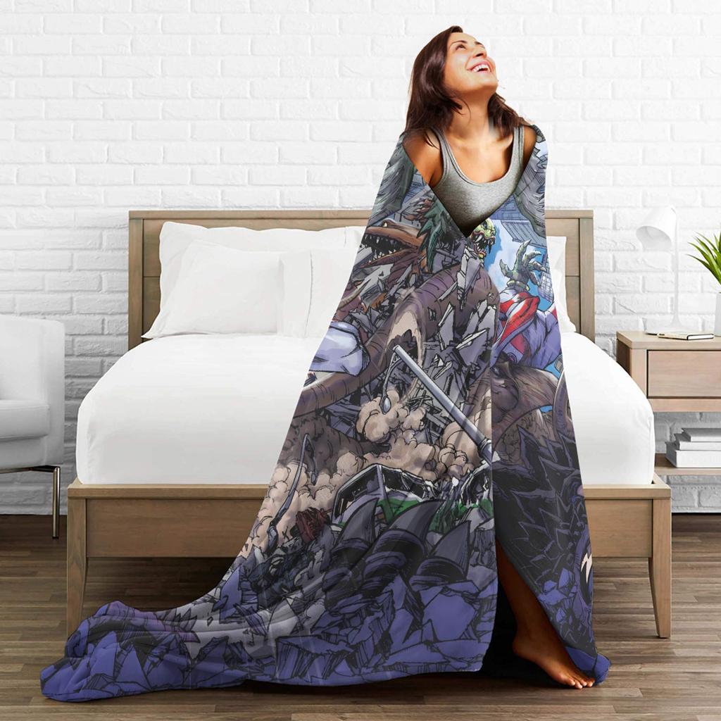 Super Warm Blanket Kids Picnic Ultraman Bedding Throws Flannel Bedspread For Couch Bed Pattern Sofa Bed Cover