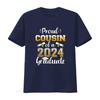 Proud cousin of a class 2024 graduate senior graduation T Shirt vintage Washed Top For Everyday Wear Breathable