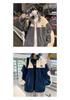 Herren Kontrastfarbene Lammwolle Winterjacke - Dick, Warm, Locker geschnittener Lässiger Baumwollmantel