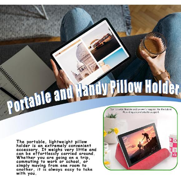 Pillow Tablet Stand Holder Mobile Phone Support Ipad Pillow Stand Lap Samhousing Bed Rest Cushion Tablet Reading Holder for Book Kindle Tab iPad