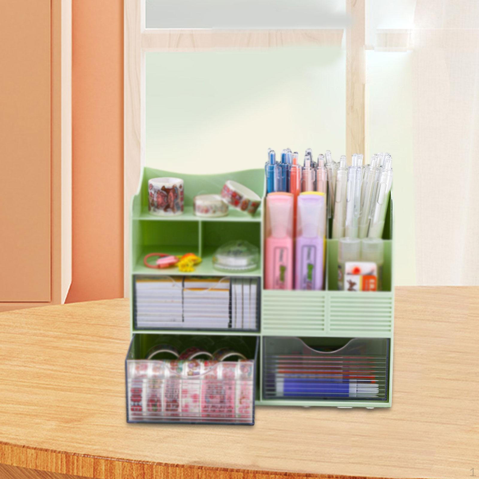 

Настольный органайзер Организация рабочего стола Универсальные аксессуары Держатель для ручек Хранение канцелярских принадлежностей зелёный