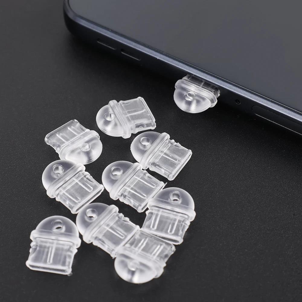 DIY Dust Plug Clear Type-C Charging Port Anti Dust Plug for Samsung mi Type C Plug Stopper Protection Cap Mobile Phone Pendant2