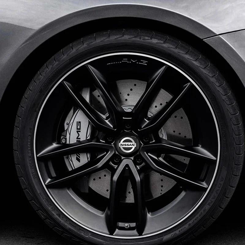 ACY1 4pcs Car styling Wheel Center Hub Cover Car Stickers For Nissan Nismo X-trail Almera Qashqai Tiida Patrol Teana J32 Skyline V36