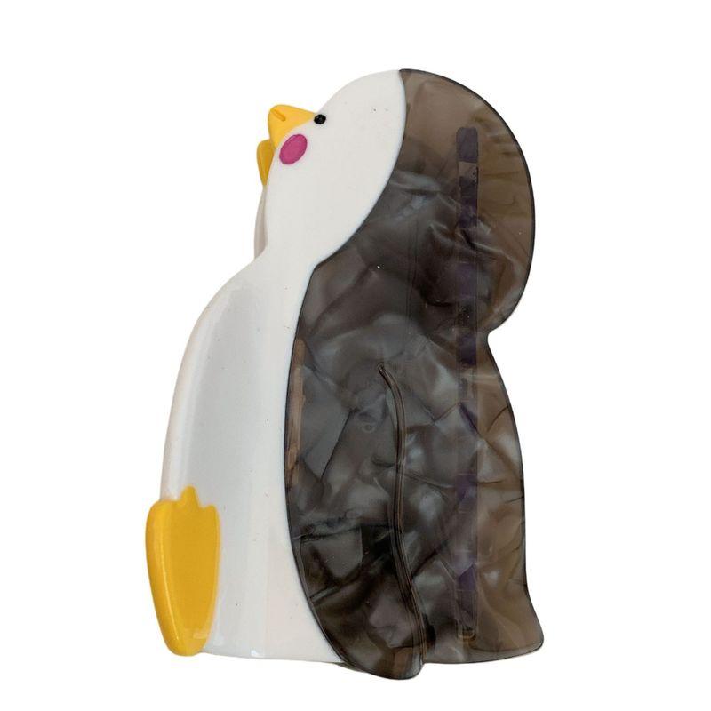 1 Stück Neue trendige Tierhaarspange, niedliche und süße Pinguin-Klammer, Haiklammer, gewölbtes Haar, Pferdeschwanzspange, Haarschmuck