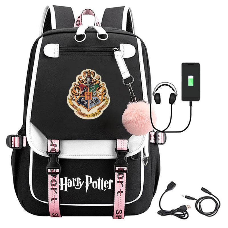 Large Capacity Schoolbag with Shoulder Strap; Student Three-piece Pencil Case Set