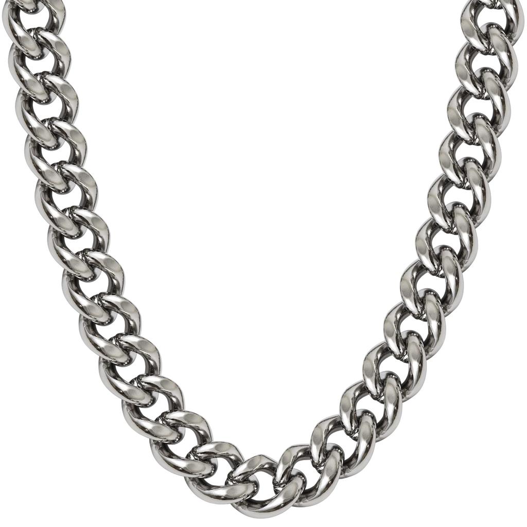 Phiten Limited Edition Cut Kihei Titanium Necklace, 40-60cm (50cm) Long, 8.8mm Wide Chain, Men's, Made In Japan, Pure Titanium, Sports