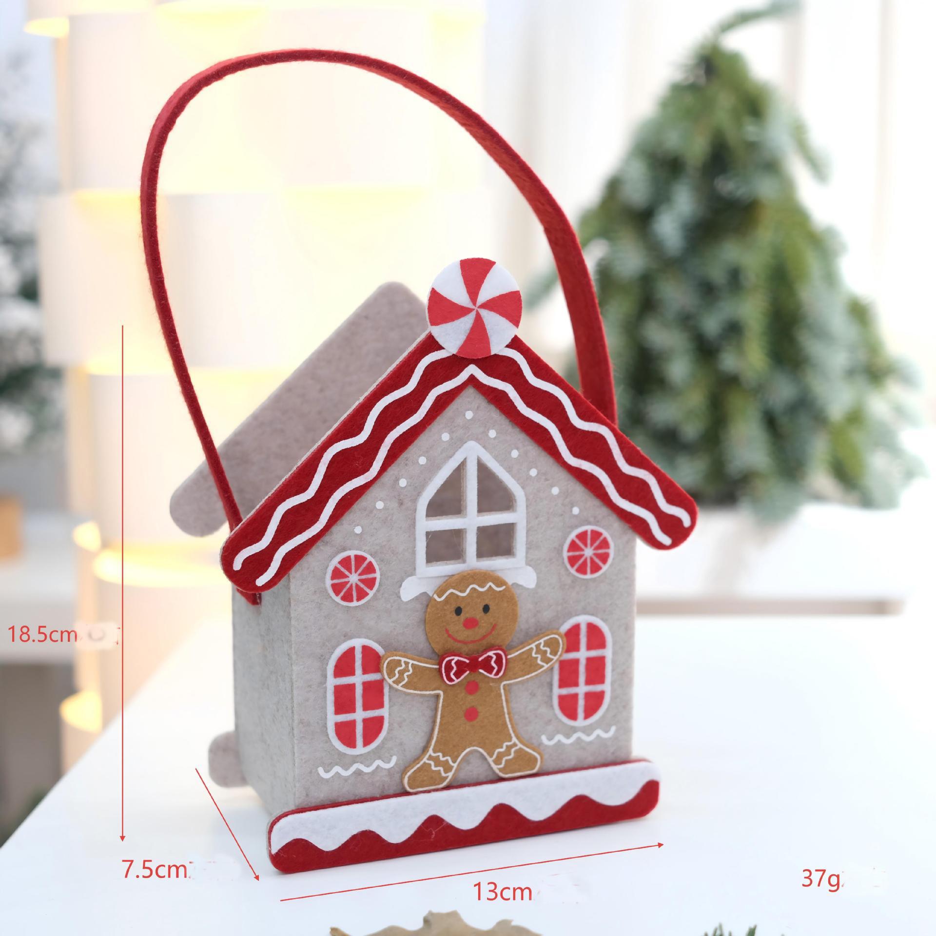 

Christmas Decorations Creative Felt Gingerbread Man Biscuit Christmas House Desktop Decoration Felt Handheld