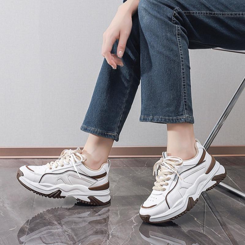 Designer Women Shoes Muffin Thick Bottom Leisure Shoes 2025 All-match Soft-sole Sneakers Outdoor Woman Platform Shoes De Zapatos