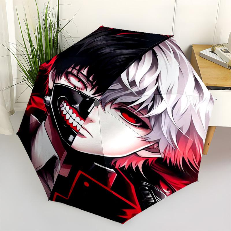 

Tokyo GhoulKen Kaneki Themed Automatic Opening and Closing Umbrella, Compact Travel Umbrella, Lightweight and Portable, Suitable for Beach C