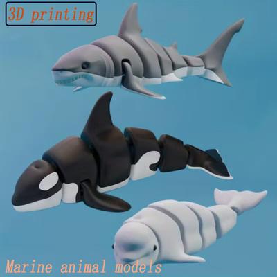 3D umweltfreundlich bedruckte Meereslebewesen-Modelle Simulation Kreative Ornamente Figuren für interaktives Eltern-Kind-Spiel