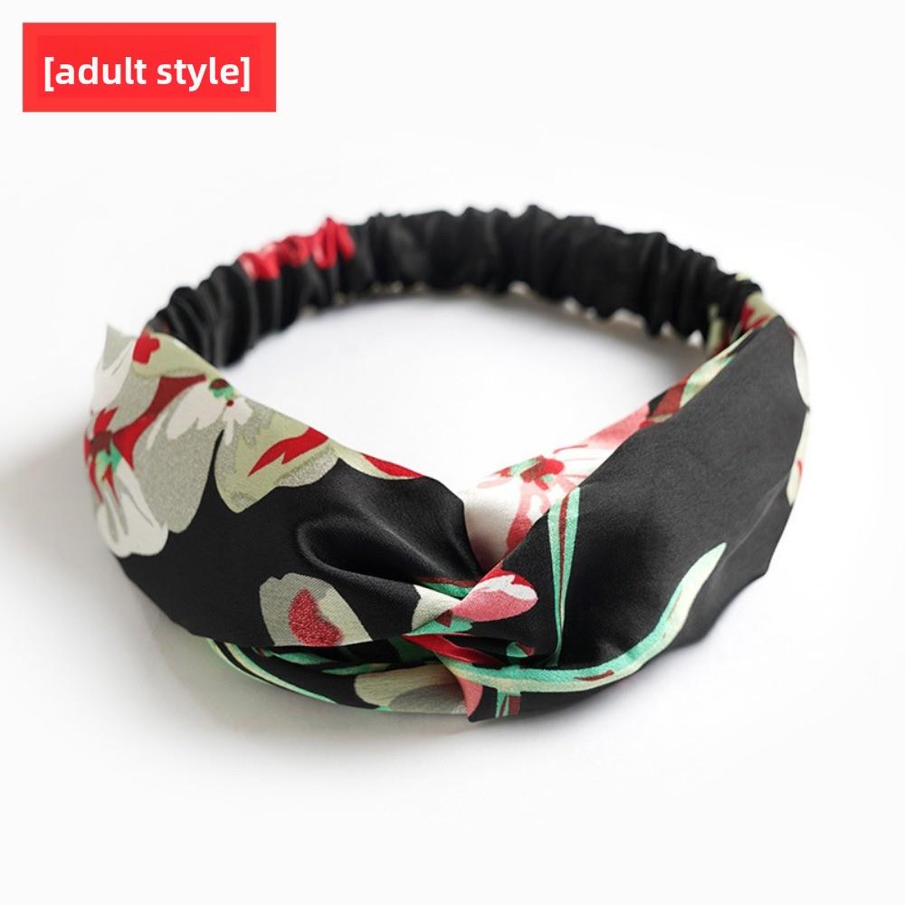Satin Elastic Crossed Headband Geranium Ladies Hair Accessories Girls Headband