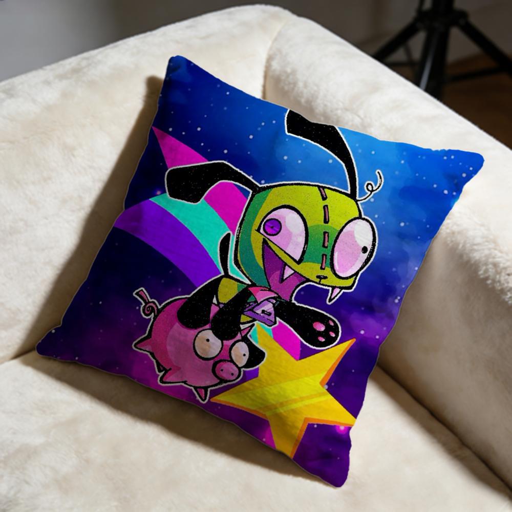 Fashion IInvader Zimful Cushion Cover Soft Decorative Pillow Case Suitable for Bedroom Sofa Car Travel Use