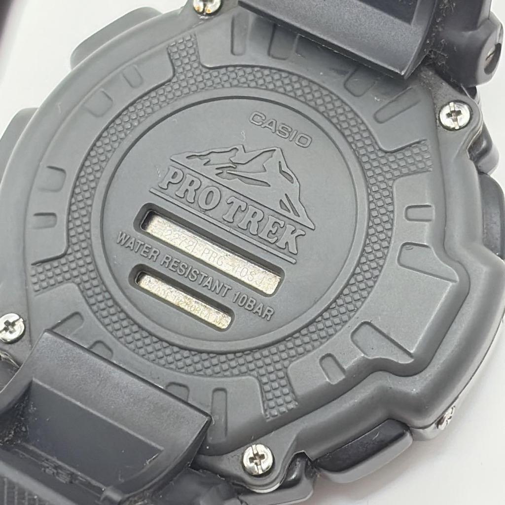 Used Good conditionCASIO PRO TREK PRG-40 triple sensor wristwatch in operation
