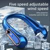 Portable Mini Hanging Neck Fan Bladeless Neckband Fan Digital Display Power Air Cooler USB Rechargeable Electric Fans