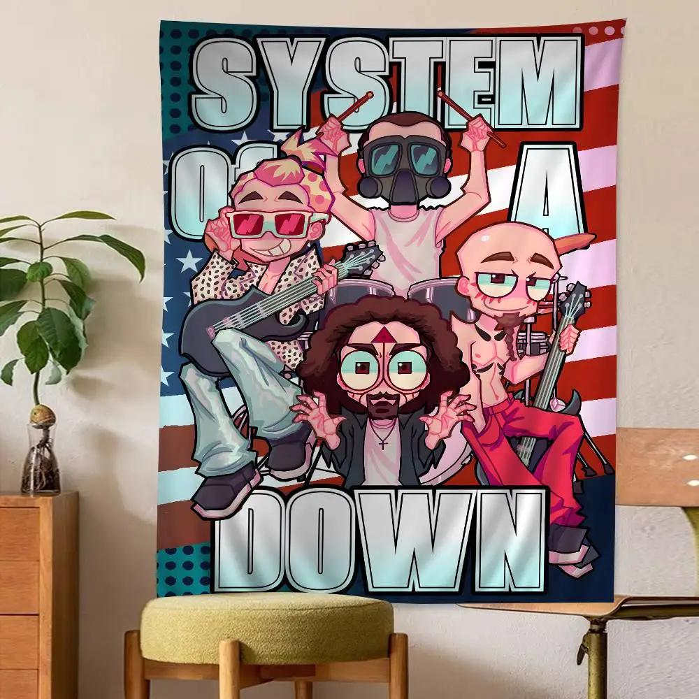 System of a Down Band Hippie Wandkleed Wandtapijten Bohemien Wandtapijten Mandala INS Huisdecoratie