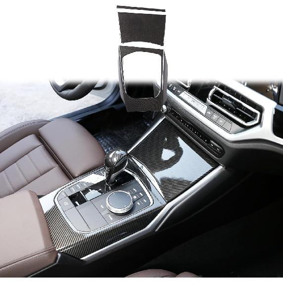 TINKI Car Center Console Gear Shift Panel Cover Trim Compatible for BMW 3 Series 3GT G20 G21 G22 G23 G26 G28 2019 2020 2021 2022 2023 2024 2025