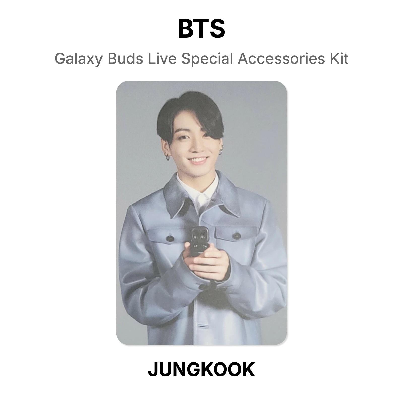 BTS Galaxy Buds Live Специальный набор аксессуаров Официальная фотокарточка JUNGKOOK gray
