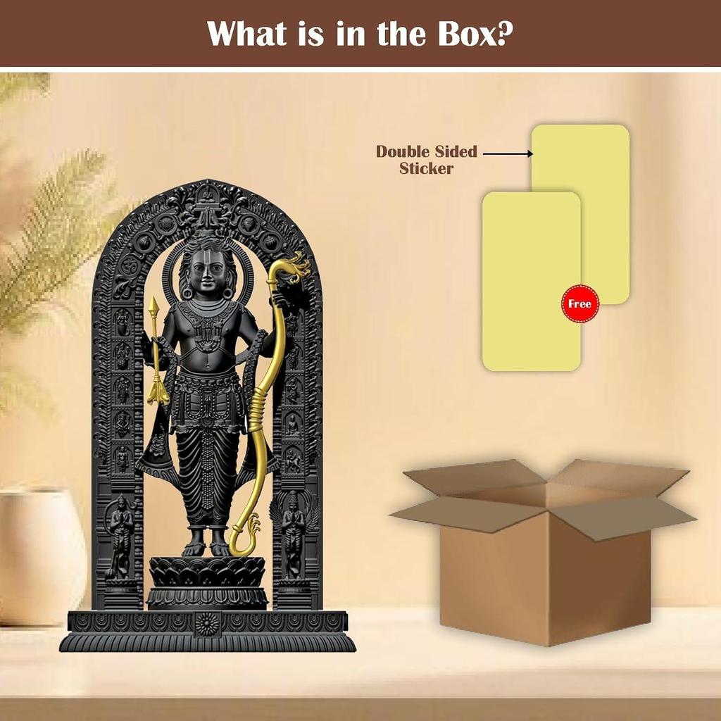 8 Inch Shree Ram Lalla Murti/God Idols/Ayodha's Shree Ram Statue/Home Deco