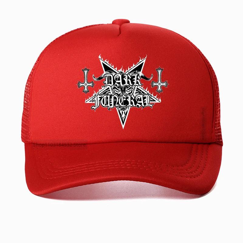 Black Metal Dark Funeral Unisex Hip hop hat Women Unisexs 3D Print Dark Funeral Band Baseball cap rock pop Swedish Dark Metal hats Adjustable