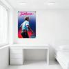 Footloose Film Vintage Retro Metallblechschild, Dynamischer Mann mit stacheligen Haaren Vorstadthaus Dekor für Club Café Bar Man Cave Zuhause