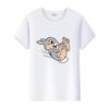 Kawaii Clothes Y2K Tshirt Plus Size Tops Unisex Cartoon Bambi Thumper Graphic T-shirt Summer Blouses White Tees