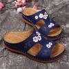 Fashion Rimocy Women's Wedges Slippers Summer 2025 Plus Size 43 Embroidery Sandals Shoes Woman Beach Casual Soft Sole Flip Flops Mujer