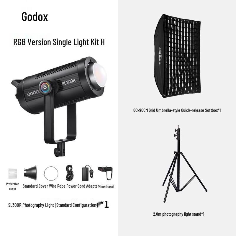 Godox SL300R Bi-Color LED Video Light with Softbox