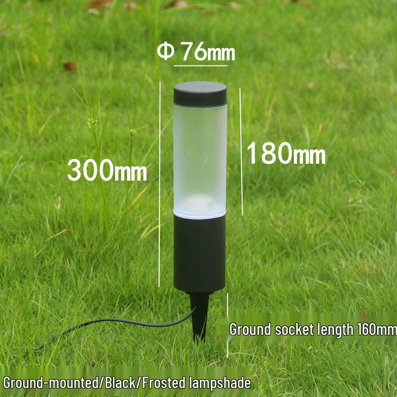 Stainless Steel LED Garden Lights - Waterproof Outdoor Cylindrical Ground Lights for Villas and Courtyards.