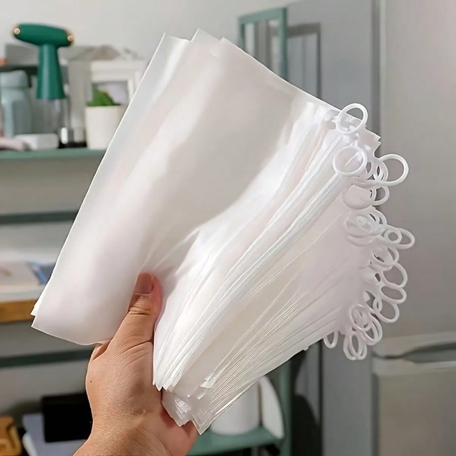 

10pcs Transparent Waterproof Storage Bags, Portable Sealed Organizer Bags, Travel Cosmetic Divider Bags With Pull Rings, Reusable Ziplock Bags 10PCS