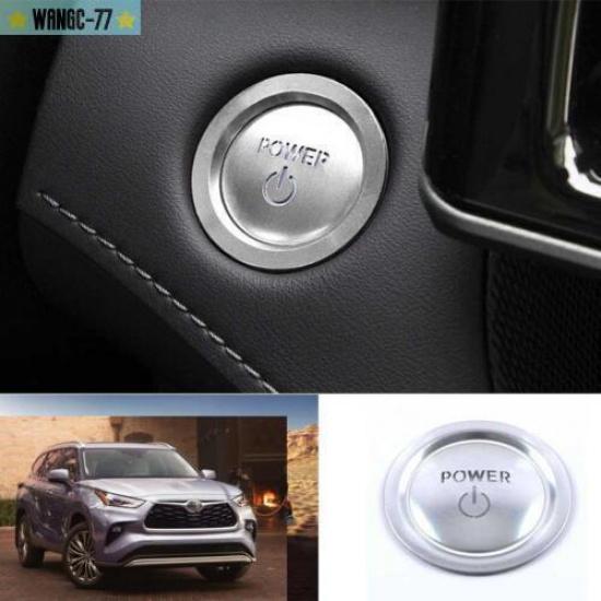 For Toyota Highlander 20 21 22 23 Silver Alloy One-Click Startup Cover Trim New
