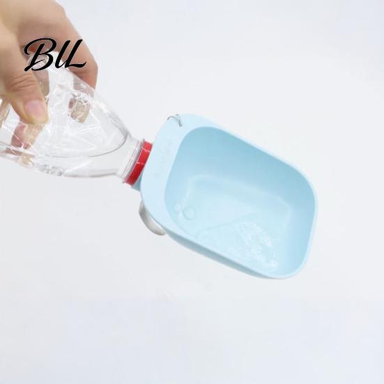 Outdoor Dog Water Bowl Bottle Topper Pet Dish Portable Feeder Travel Drinking with Lanyard for Dogs And Cats Camping Plastic Adapter