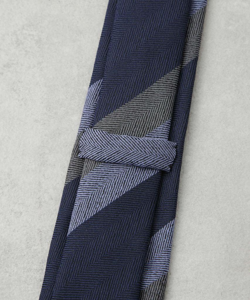 [Nano Universe] Kyoto Nishijin Washable Stripe Tie, Size 2, Men's F 120, Navy, 668-5242206
