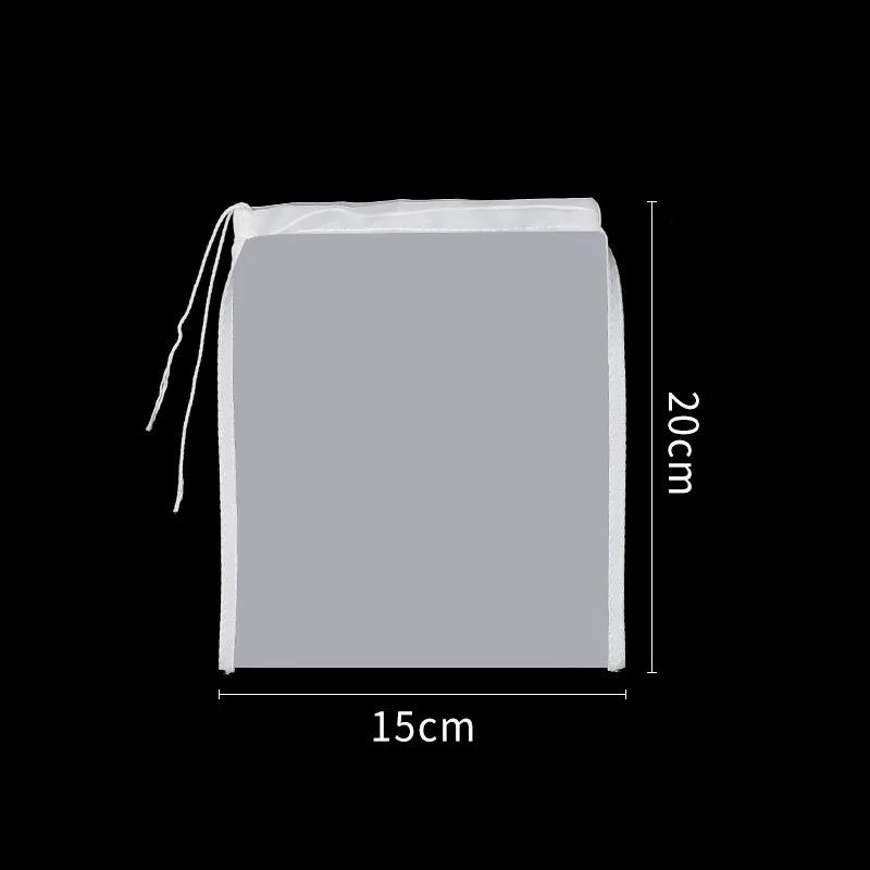 Colander Reusable Yogurt Tea Cheese Brew Food Fabric Home Nylon Soy Milk Wine Nut cloth Brewing Mesh Filter Bag Water Strainer