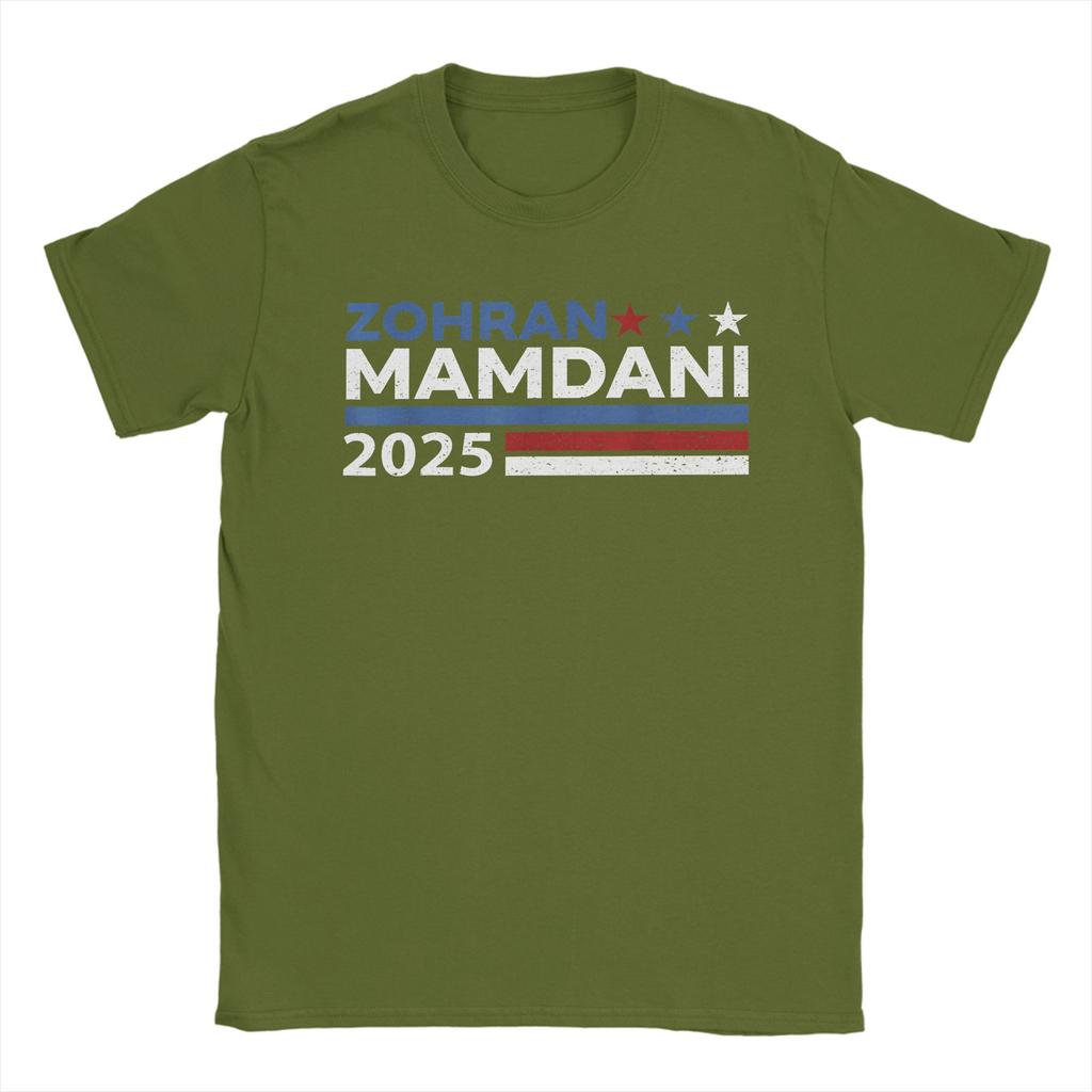 Zohran Mamdani 100 Cotton T Shirt For Men Summer  Y2K Funny T-Shirts O Neck Trendy Cool Tees Oversize Printed Tops